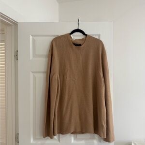 All Saints Men's Camel Crewneck Sweater